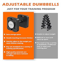 iFAST adjustable dumbbells benefits comparison chart showing storage savings and training advantages