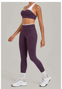 Women's Seamless Yoga Sets Sports Fitness Sleeveless Vest Hip-lifting Slim Fit Pants Suits Workout Gym Training Running Sets