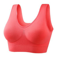 Red seamless sports bra activewear