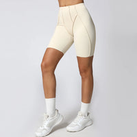 Yoga Shorts Women Fitness Shorts V-shaped Waist Running Cycling Shorts Breathable Sports Leggings Workout Gym Shorts