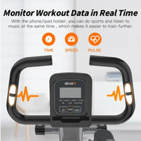 Exercise Bike Foldable Fitness Indoor Stationary Bike Magnetic 3 in 1 Upright Recumbent Exercise Bike for Home Workout