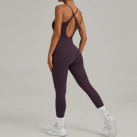 Padded One-Piece Yoga Clothes Sportswear Women's Gym Push Up Workout Clothes Fitness Sports Fitness Wear Yoga Jumpsuit
