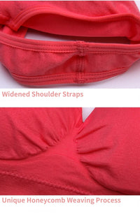 Red push up sports bra