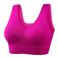 Pink push up sports bra
