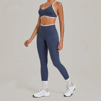 Women's Seamless Yoga Sets Sports Fitness Gym Sleeveless Vest Hip-lifting Slim Fit Pants Suits Running Training Workout Sets