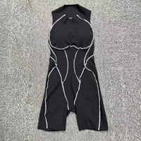 Yoga Jumpsuit Summer Short Sleeveless Sports Wear Gym Fitness Sports Bodysuit Women Dance Running Workout Clothes Yoga Jumpsuit