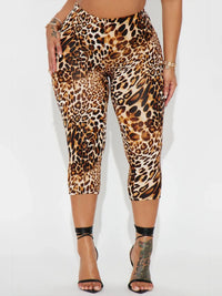 Sexy Leopard Print Knee-length Leggings Women 2026 Fitness Sports Yoga Tights Short Pants Streetwear Y2K Ladies Black Trousers