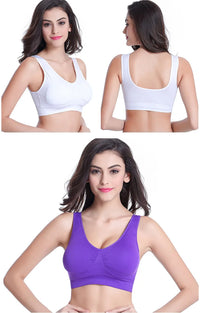 Women's gym sports bra model