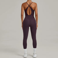 Padded One-Piece Yoga Clothes Sportswear Women's Gym Push Up Workout Clothes Fitness Sports Fitness Wear Yoga Jumpsuit