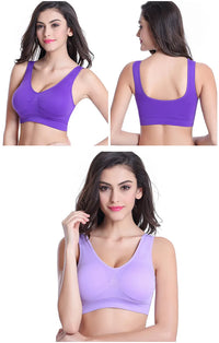 Women's gym sports bra model