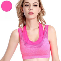 6 Colors Sports Bra Women Cross Hollow Back Gym Jogging Crop Top Female Tops Yoga Fitness Shockproof Vest Sport Bras for Women