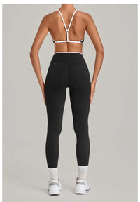 Women's Seamless Yoga Sets Sports Fitness Gym Sleeveless Vest Hip-lifting Slim Fit Pants Suits Running Training Workout Sets