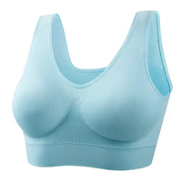 Light blue women's sports bra