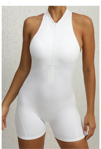 Women Yoga V Backless Jumpsuit Workout Bodysuit Sleeveless Gym Bodycon Sportswear Fitness Yoga Suit One Piece Outfit