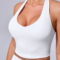 Ladies Sports Bra Sexy Hanging Neck High Support Impact Yoga Underwear Running Fitness Gym Push Up Workout Bra Padded Bralette