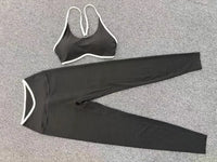 Women's Seamless Yoga Sets Sports Fitness Gym Sleeveless Vest Hip-lifting Slim Fit Pants Suits Running Training Workout Sets
