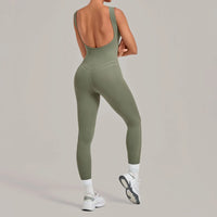 Women's Seamless Yoga Jumpsuits Fitness Sports Hip-lifting Beauty Back Sleeveless One-Piece Training Workout Running Bodysuits