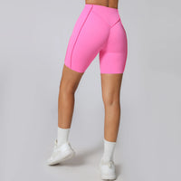 Yoga Shorts Women Fitness Shorts V-shaped Waist Running Cycling Shorts Breathable Sports Leggings Workout Gym Shorts