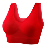 Red seamless sports bra activewear
