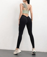 TRY TO BN Scrunch Leggings Back Butt V Yoga Pants Women Fitness Workout Gym Running High Waisted Trousers Jogging Active Tights