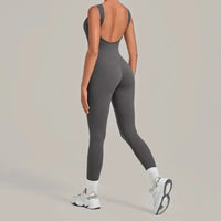 Women's Seamless Yoga Jumpsuits Fitness Sports Hip-lifting Beauty Back Sleeveless One-Piece Training Workout Running Bodysuits