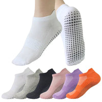 Women's white non-slip yoga socks for Pilates and fitness