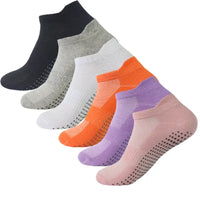 Colorful non-slip yoga socks with grip soles for women