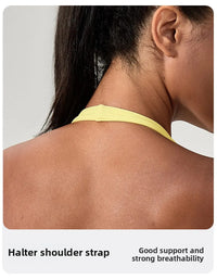YOGA Naked Feeling Strappy Padded Sports Bras for Women - Fitness Workout Top Criss Cross Back Yoga sports Bras No steel ring