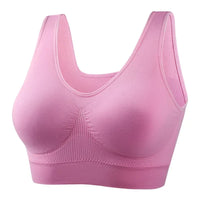Pink push up sports bra
