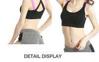 Sports Bra Women Patchwork Cross Back Straps Jogging Gym Crop Top Female Tops Fitness Yoga Shockproof Vest Sport Bras for Women