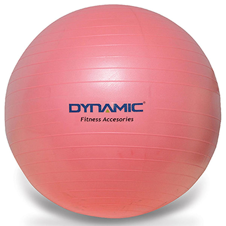 Dynamic Gymball 65 cm Pink Exercise Ball with Anti-Burst Feature - Pilates Ball for Fitness Enthusiasts
