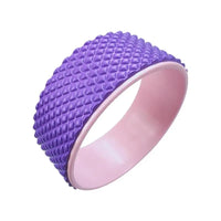 purple textured yoga massage wheel for stretching