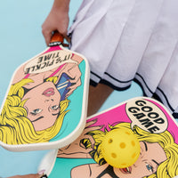 ARTI 16mm T700 Carbon Fiber Kristen & Kristy "GOOD GAME" Pickleball Paddle - USA Pickleball Approved - Level Up Fitness Shop
