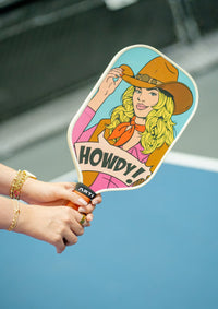 ARTI 16mm T700 Carbon Fiber Kristen & Kristy "HOWDY" Pickleball Paddle - USA Pickleball Approved - Level Up Fitness Shop
