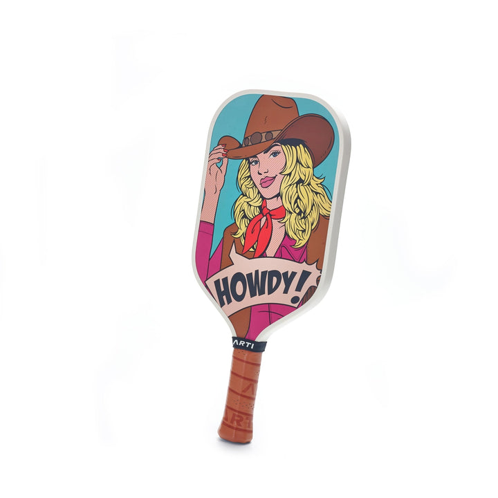 ARTI 16mm T700 Carbon Fiber Kristen & Kristy "HOWDY" Pickleball Paddle - USA Pickleball Approved - Level Up Fitness Shop