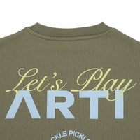 ARTI “Let’s Play” Heavyweight Crewneck – Olive Green - Level Up Fitness Shop