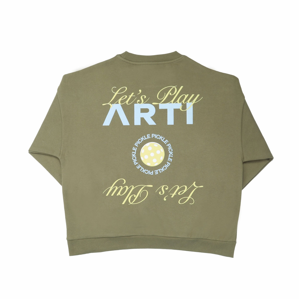 ARTI “Let’s Play” Heavyweight Crewneck – Olive Green - Level Up Fitness Shop