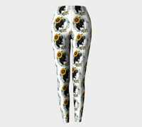 Cute Black Puppy Printed Yoga Leggings
