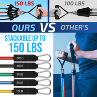 XGear Fitness 11-Piece Exercise Resistance Band Set with Handles