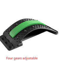 Green adjustable back stretcher for lumbar support
