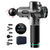 Massage gun with multiple interchangeable attachments