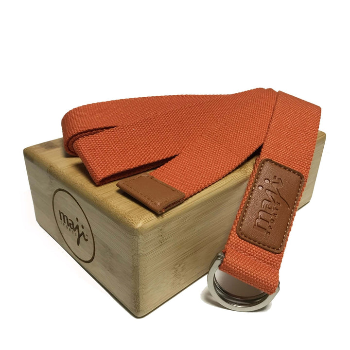 Bamboo Yoga Block & Strap Combo - Level Up Fitness Shop