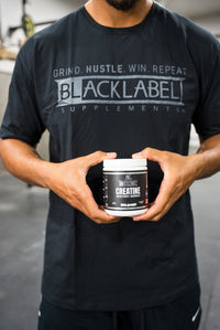BLACKLABEL Black Logo T-Shirt - Level Up Fitness Shop
