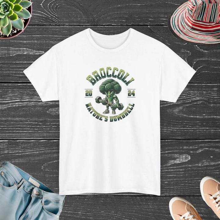 DipaliZ Broccoli T-shirt Nature’s Dumbbell Fitness Tee