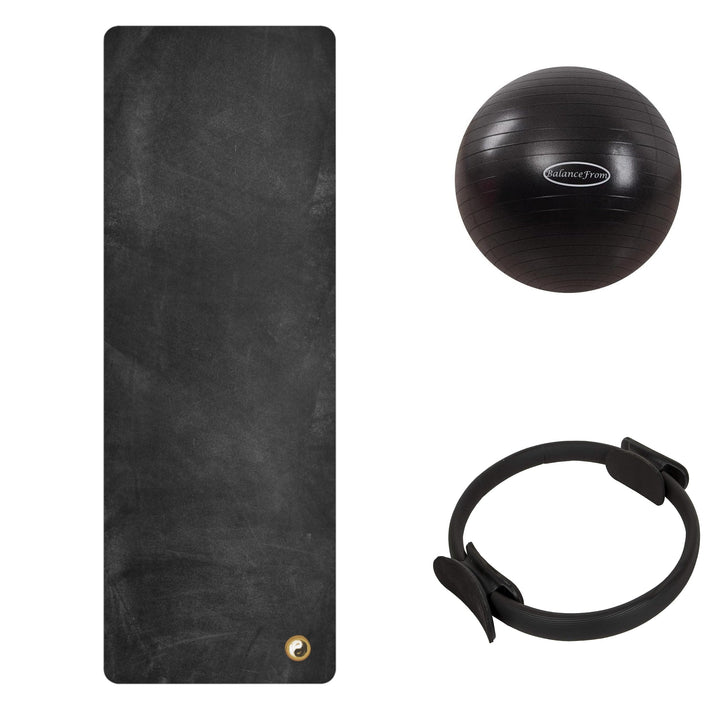 Pilates Accessories Bundle - Yoga Mat, Magic Ring and Pilates Ball