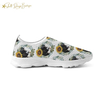 Cute Black Puppy Lightweight Adult Yoga Shoes for Women and Men