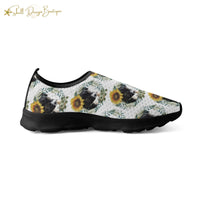 Cute Black Puppy Lightweight Adult Yoga Shoes for Women and Men