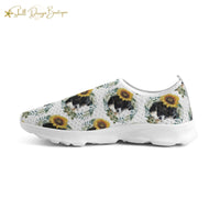 Cute Black Puppy Lightweight Adult Yoga Shoes for Women and Men