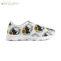 Cute Black Puppy Lightweight Adult Yoga Shoes for Women and Men