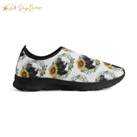 Cute Black Puppy Lightweight Adult Yoga Shoes for Women and Men